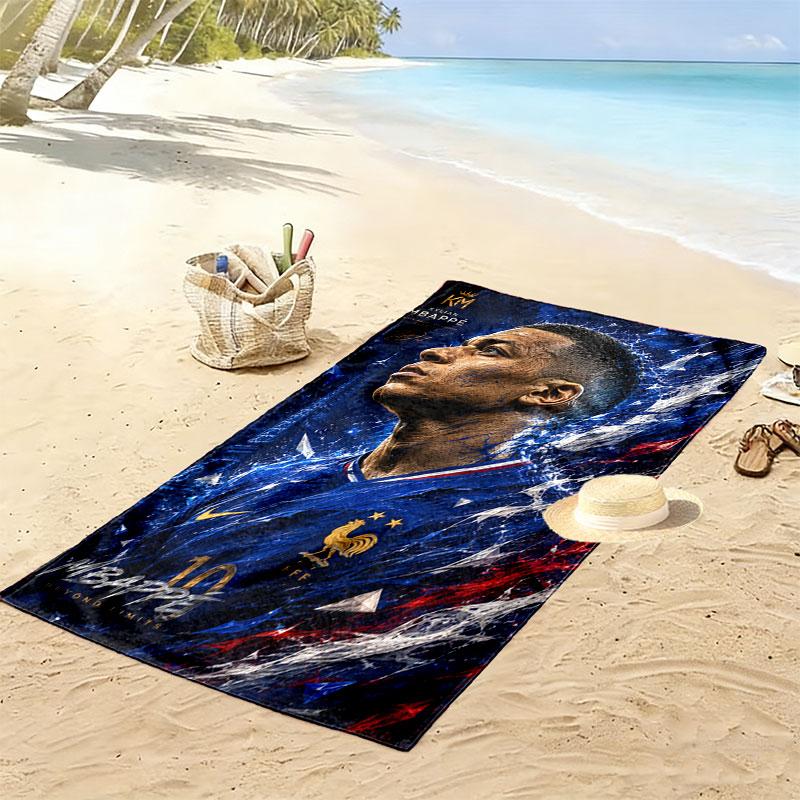 Kylian Mbappé Pride Strandtuch, Großes Weiches Schnelltrocknendes Handtuch für Strand Camping Schwimmen