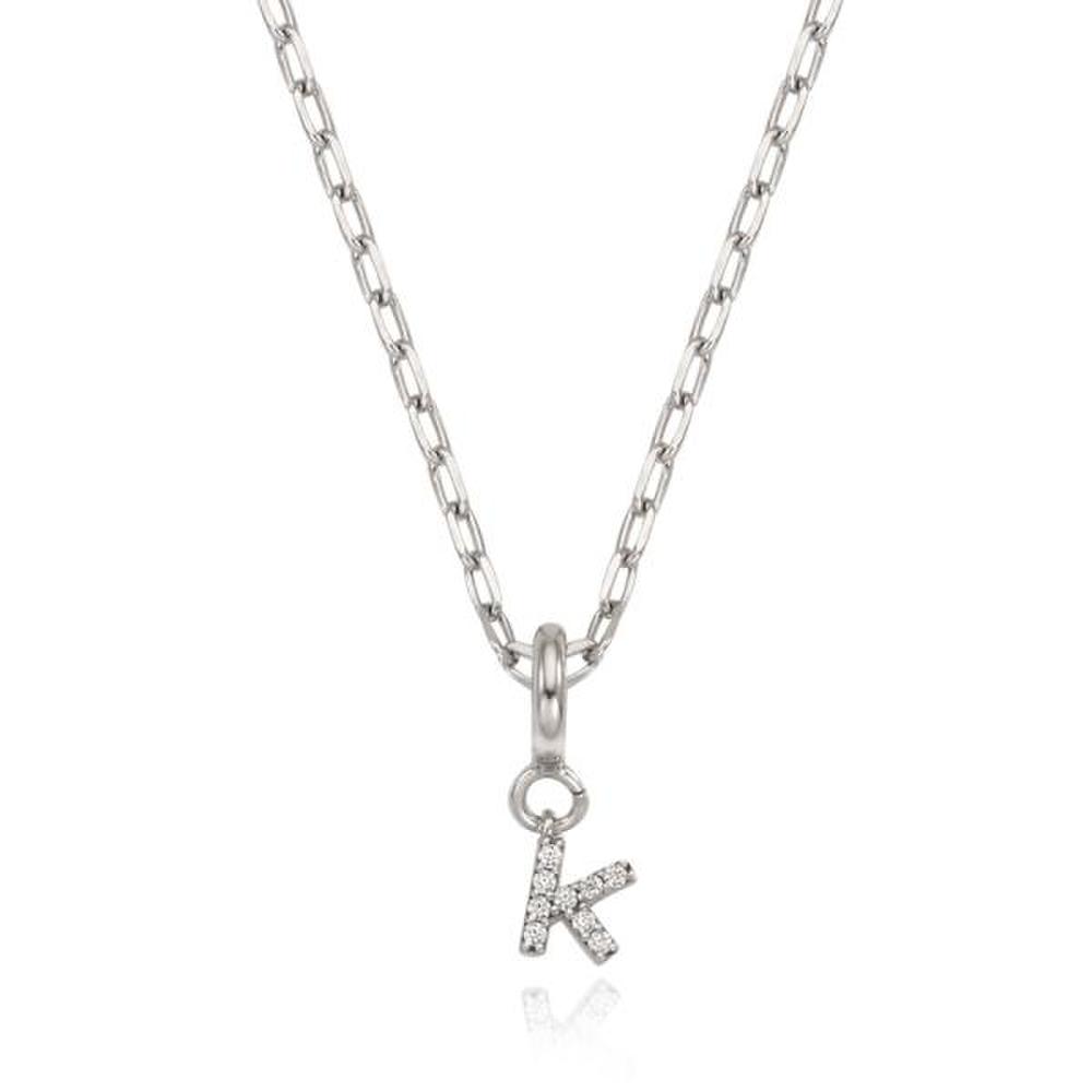 [Ost] My Initial Silver Drop Necklace (K)_Otn222813Qww