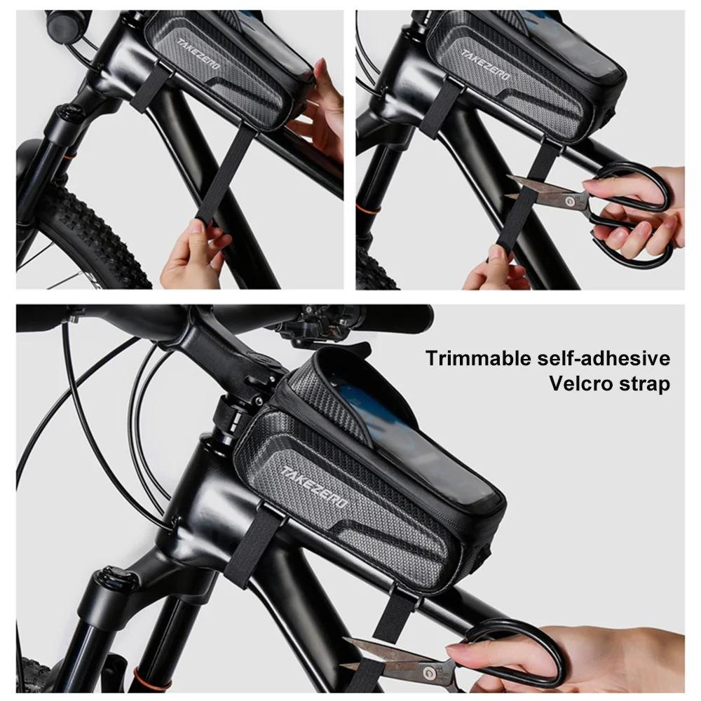 Waterproof Bicycle Front Frame Bag - Touch Screen Phone Pouch For Cycling, Road & Mountain Bike Accessories