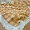 Lace Lace Bedding Four-piece Set Soft Skin-friendly Breathable Washed Sheets Quilt Cover Pillowcase
