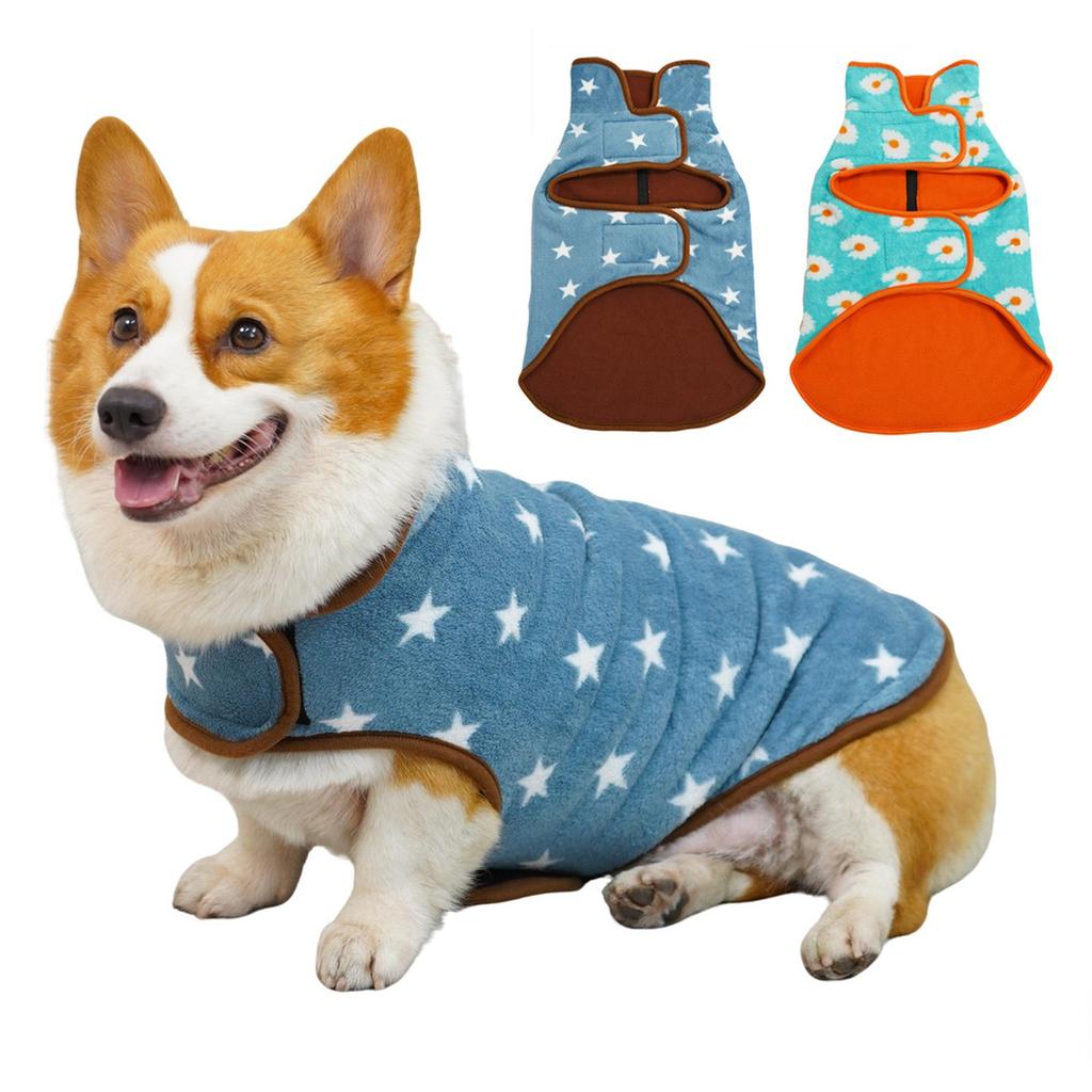 Dog Warm Coat, Small Dog Winter Jacket Windproof Water Resistant Cold Weather Coats Cozy Snow Jacket Vest For Puppies (Blue, X-Small Chest 11.8