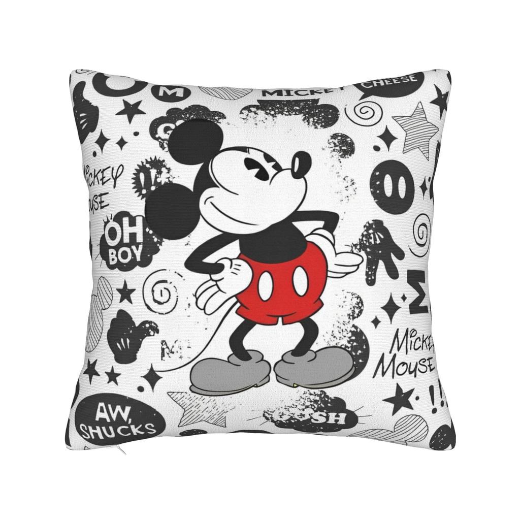 Mickey and Minnie Mouse Holiday Throw Pillow Cover Decorative Pillow Christmas Design , Customized Pillowcover Home Decor