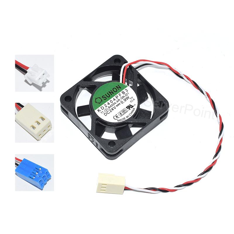KD2404PFB3 DC24V 0.9W Alarm Signal Cooling Fan For SUNON 4010 40*40*10MM Cooler 2Wires/3Wires/Blue Plug Brand New 3Wires чёрный