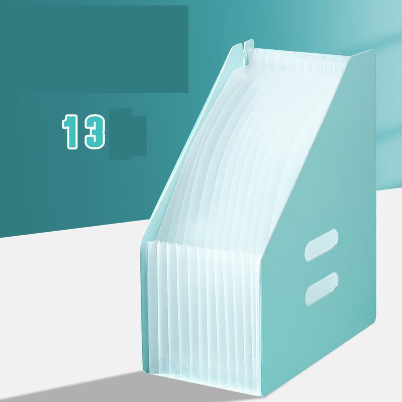 Masaüstü Dikey Klasör Eğik Ağız Organ Çantası Çok Katmanlı Geri Çekilebilir Organ Tarzı Saklama Çantası Öğrenci Sınav Kağıt Depolama