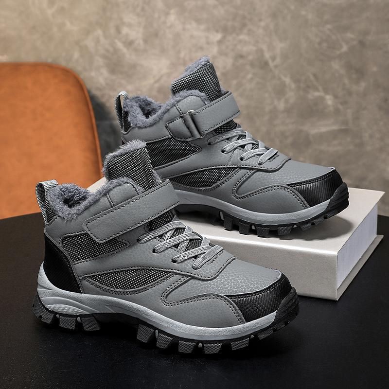 Zimní chlapecké plus sametové teplé venkovní turistické boty bavlněné boty turistické bavlněné boty sněhule