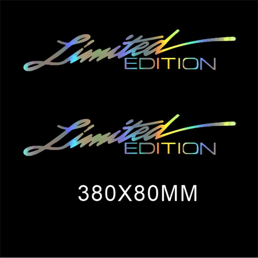 2Pcs Car-styling Creative Decal Window DIY Vinyl Laser Sticker Limited Edition