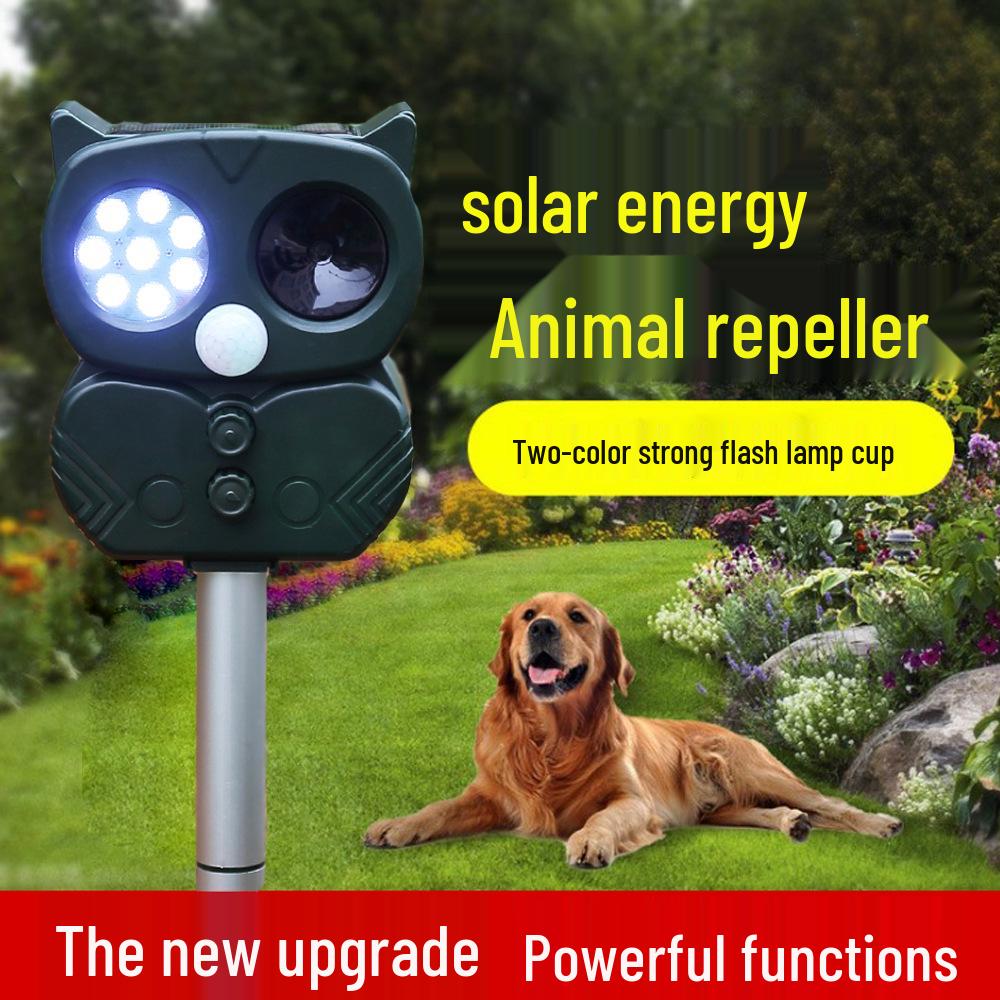 Solar Ultrasonic Animal Repeller with Infrared Sensor