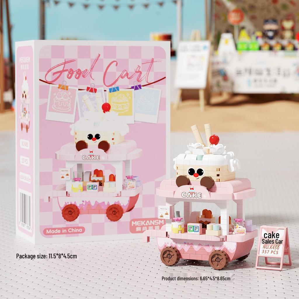 Verkaufsstand Bausteine - Lego kompatible Kinder Spielzeug Ornamente, Perfektes Geschenk für den 1. Juni