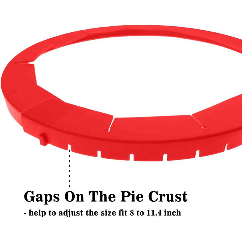 Adjustable Pie Crust Shield Reusable Silicone Pie Protectors Bake Crust Protector Cover Pie Pizza Baking Kitchen Tools