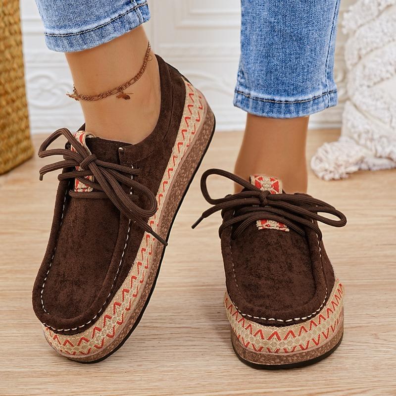 Women's Wide Width Platform Loafers, Old Money Style Minimalist Flats, Vintage Classic Casual Shoes for Women