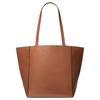 MK Jordi Logo Open Tote Leather Handbag Large Women Handbags Brown 30F4T9JT3L-LUGGAGE