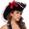Solid Color Captain Hat Jack Hat Adult Tricorn Hat Vintage Cosplay Pirate Hat  Halloween
