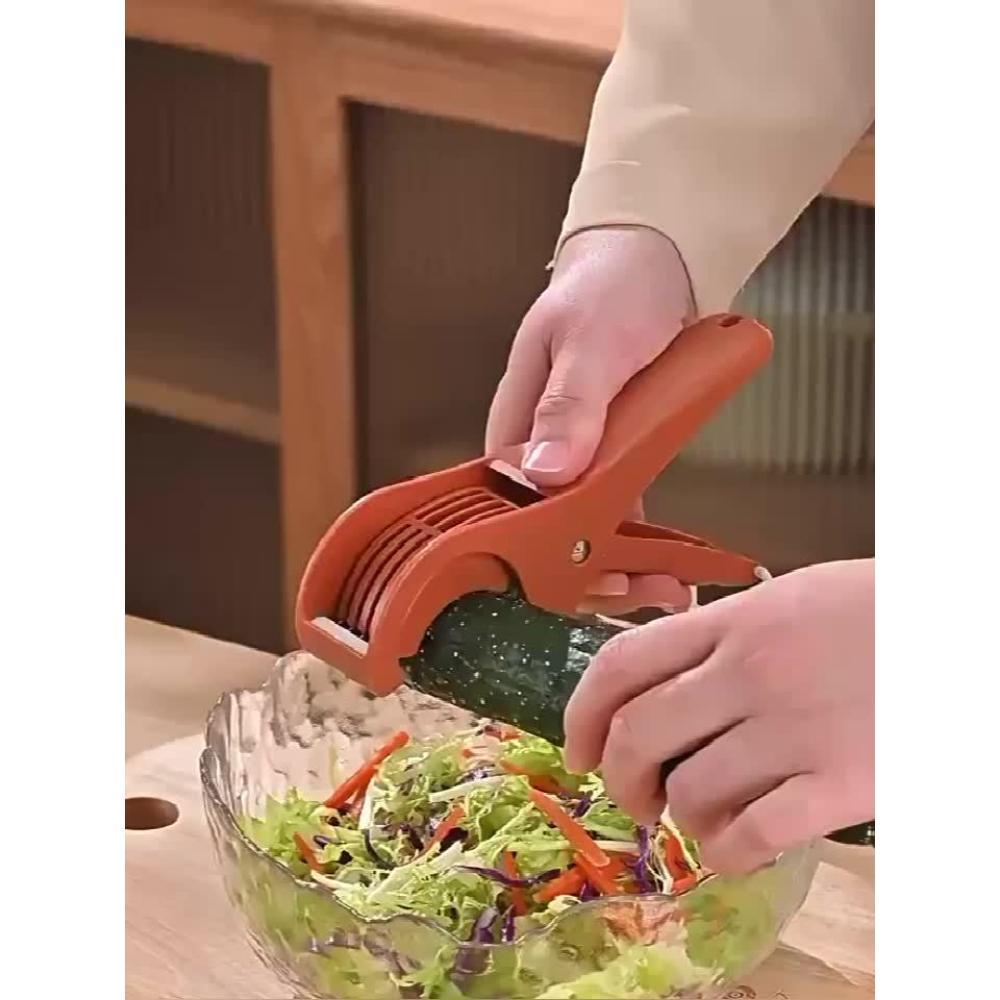 Kitchen Fruit Slicer, Multi-functional Vegetable and Fruit Slicer, Anti-rust Professional BBQ/catering Cucumber Slicer