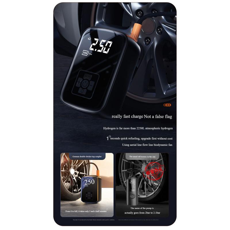 Wireless Car Tire Inflator Car Electric Air Pump With Digital Screen Car Electric Air Pump Fast Air Pump For Car Tires Portable