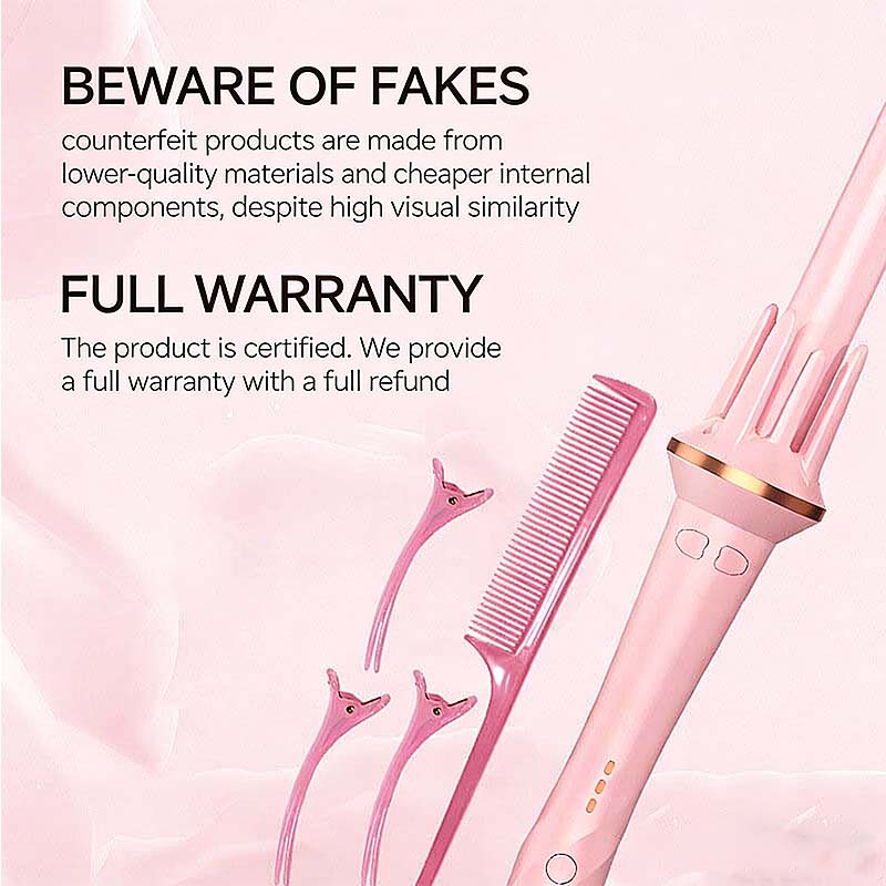 Women's Fully Automatic Ceramic Hair Curling Stick Iron Hair Rotating Stick LED Temperature Display Wave Culer Hair Styling Tool