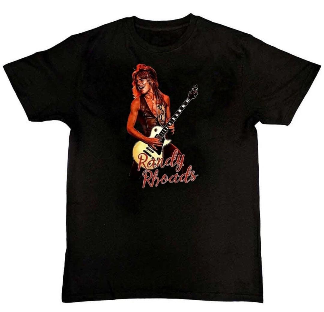 Rare Randy Rhoads Graphic Print Mens T-Shirt S