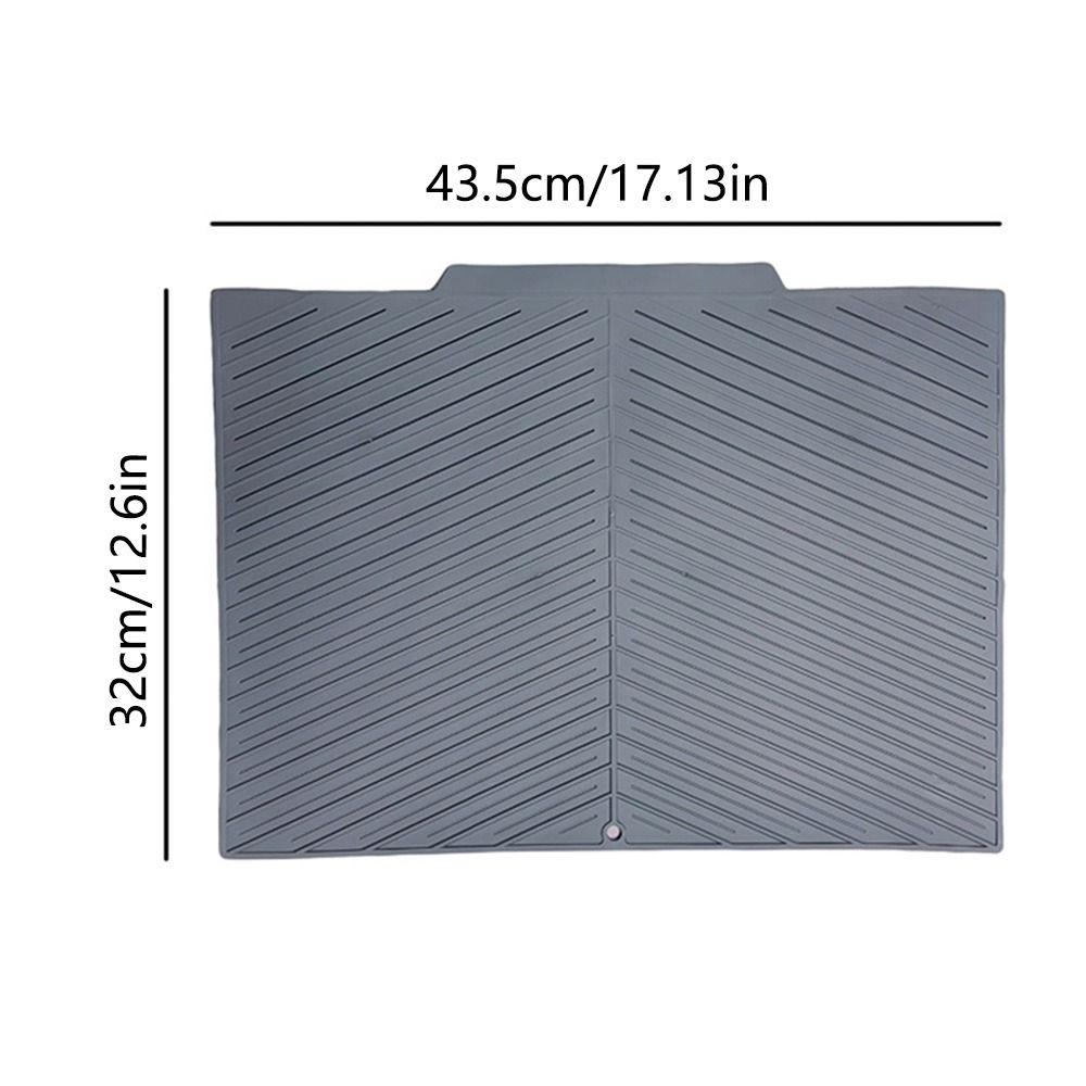 Silicone Dish Drying Mat Easy to Clean Sink Drainer Mat Compact Hot Pot Holder Trivet  Dish