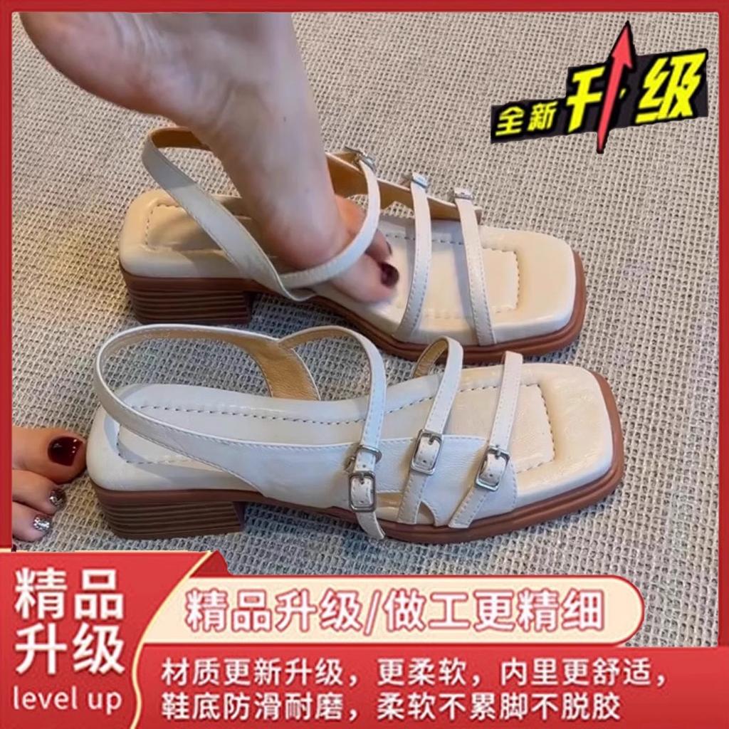 Fashion Women'S Sandals Summer 2024 Europe and The United States Foreign Trade Large Size Women'S Shoes Flat Sandales Femmes