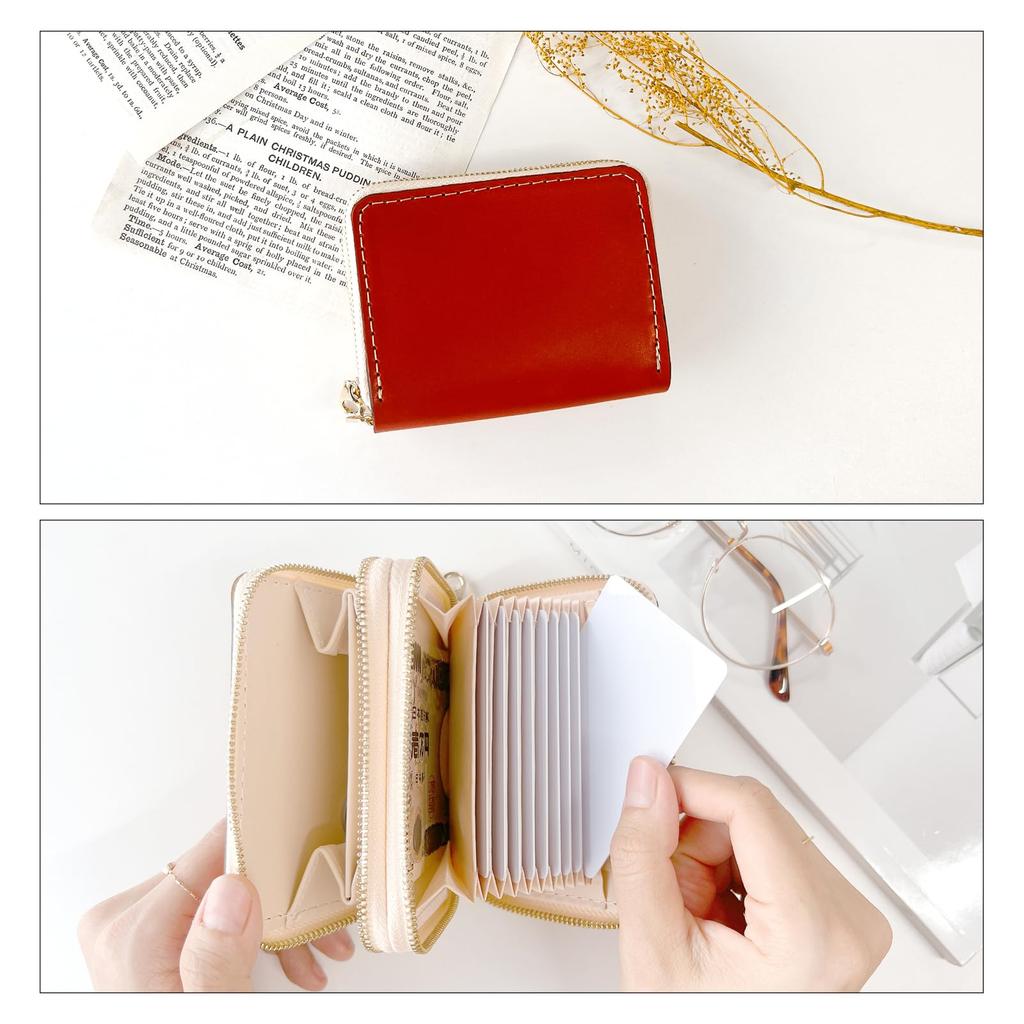 Tochigi Leather Bellows Double Zipper Wallet, Genuine Leather, Women's, Coin Purse, Bill Compartment, Card Slots, Round Zipper, Large Capacity,