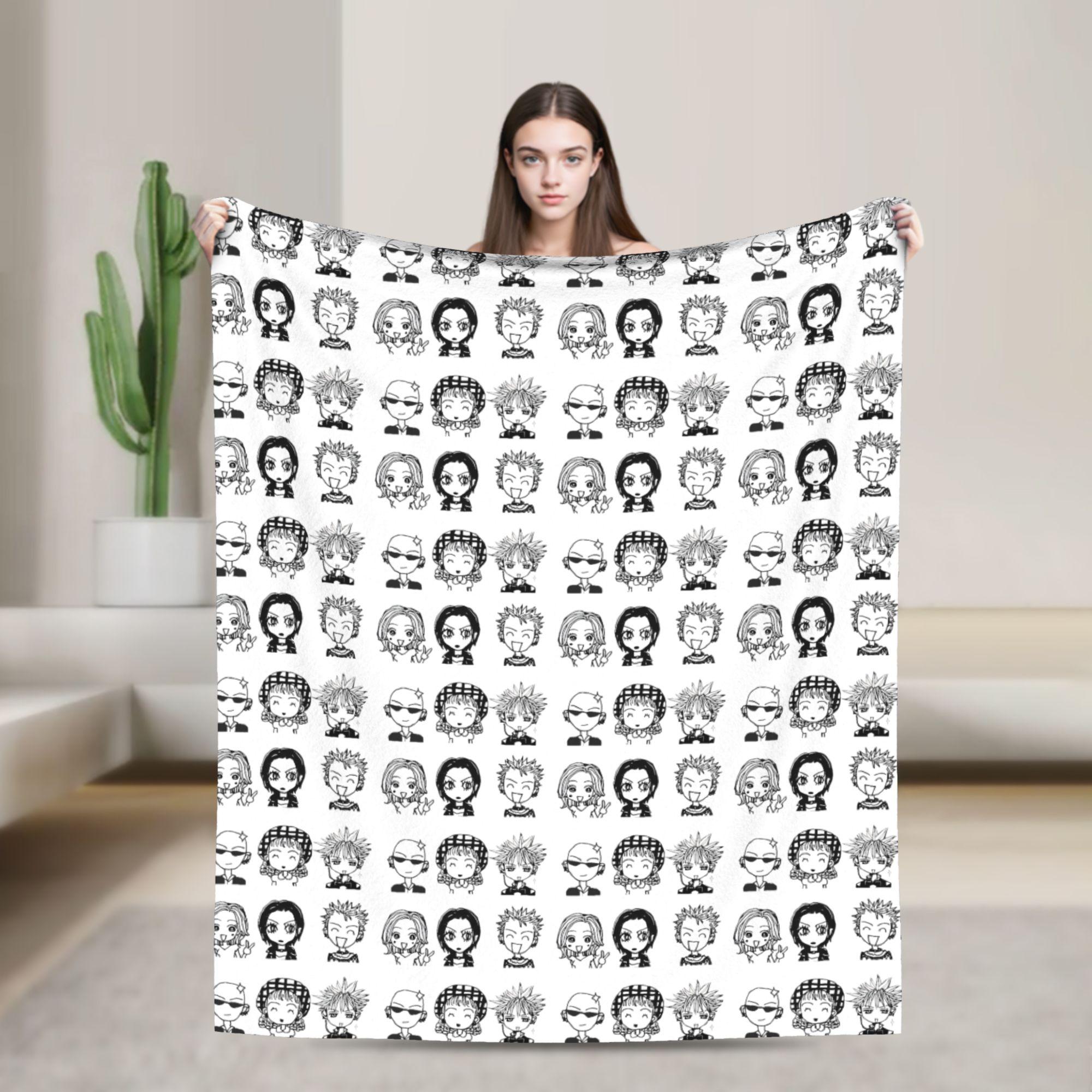

Nana Hachi Knitted Blankets Velvet Anime Soft Throw Blanket for Outdoor Travel Bed Rug 100x150cm