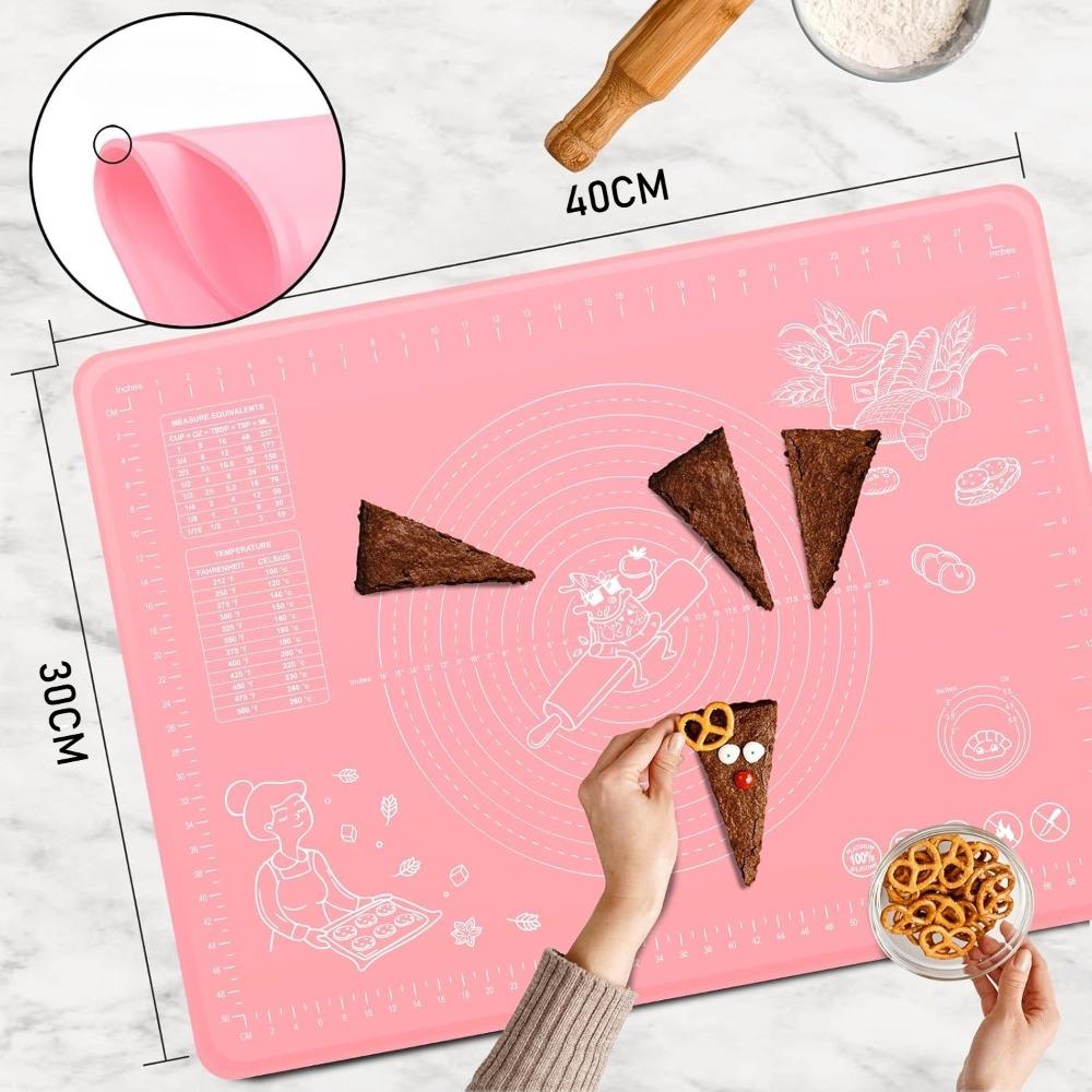 1Pcs Silicone Baking Mats for Baking Dough Non Stick Rolling Dough Pads Easy To Roll Out Pizza Dough Kneading Accessories