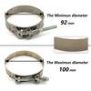 Universal 2.0" 2.25" 2.5" 2.75" 3.0" 3.25" 3.5" 4.0" T-Bolt Exhaust Clamp Intake Turbo Exhaust Intercooler Silicone Coupler