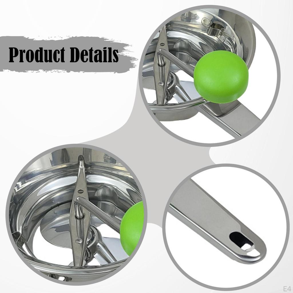 Handbetriebene Gemüsemühle Ergonomisches Küchenwerkzeug Manuell Edelstahl mit 3 Mahlscheiben für Püriertes