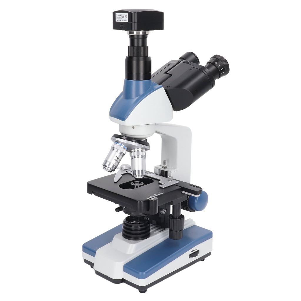 Electric Compound Trinocular Microscope 307X to 7690X LED Compound Microscope with 5MP USB 2.0 Camera