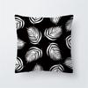 Black and White Tropical Plant Leaf Print Pattern Cushion Cover Home Living Room Sofa Decorative Pillow Pillow Cover 45x45cm