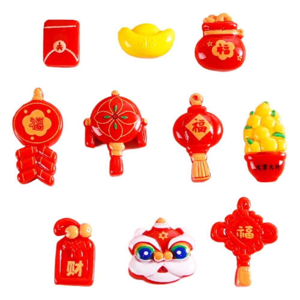 

Красный конверт Новогодние аксессуары из смолы Китайская красная смола DIY аксессуары для 10 шт. Детский подарок