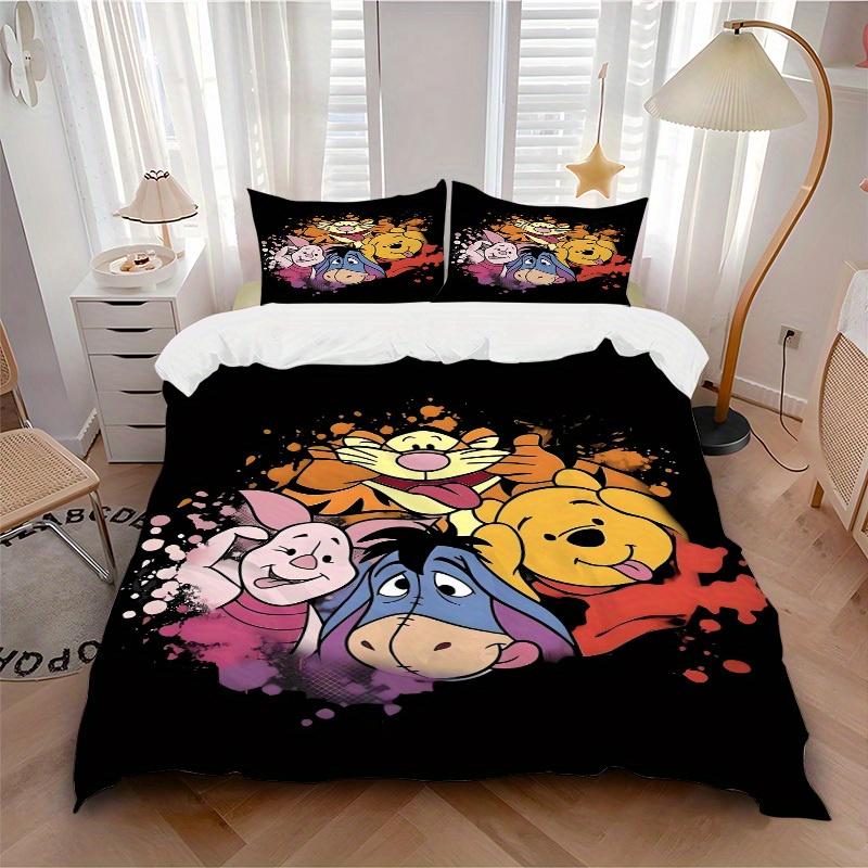 

3pcs set Tigger, Piglet, Eeyore print bedding quilt cover, soft and comfortable quilt cover suitable for bedroom and guest room23 135x200cm