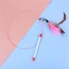 1PCS Metal Wire Funny Cat Stick Cat Toy Pet Toy with Feather Bell Funny Cat Rod Pet Supplies