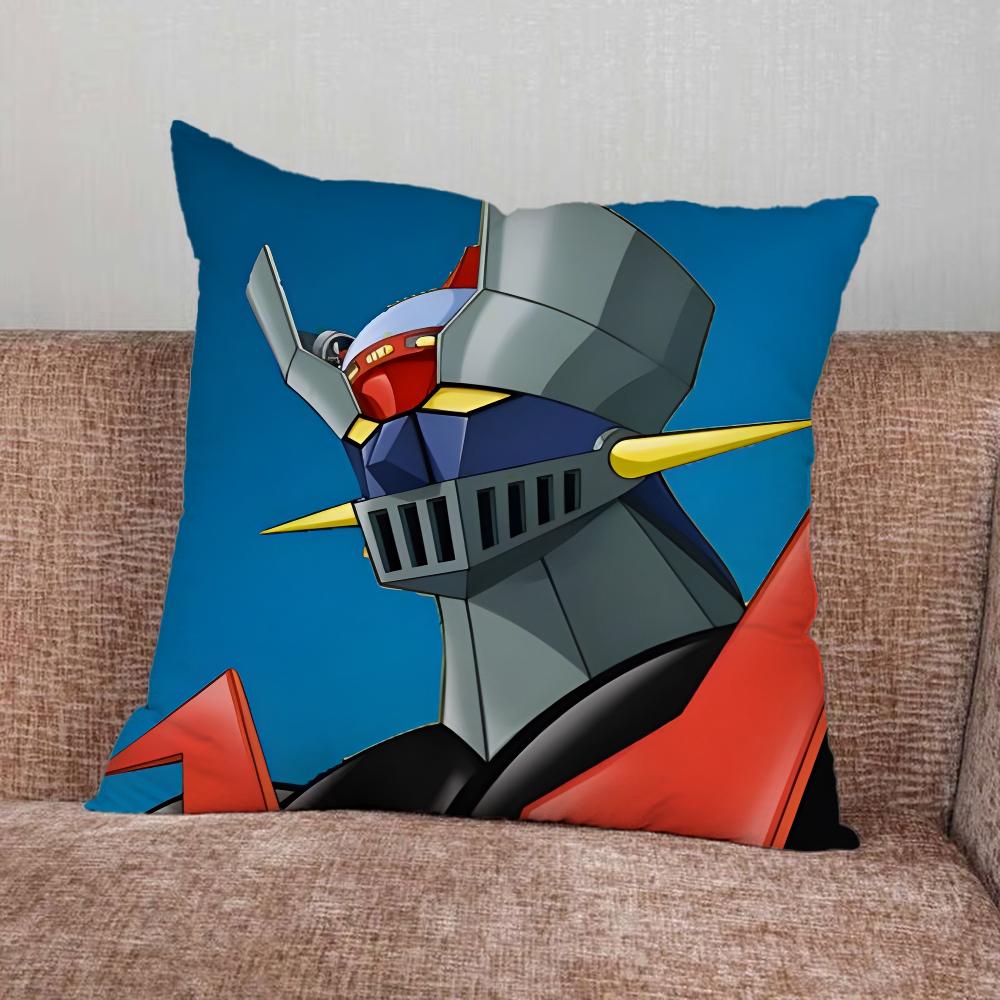 M-Mazinger Z Robot Pillow Case For Home Bedroom Car Office Decoration Living Room Sofa Cushion Cover Suitable
