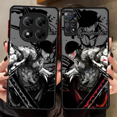 Handy-Rückseite für Xiaomi Redmi Note 11S 9S 8T 10S 13 14 12 Pro Plus 8 9 10 11 12s 7 Anime One Piece Zoro