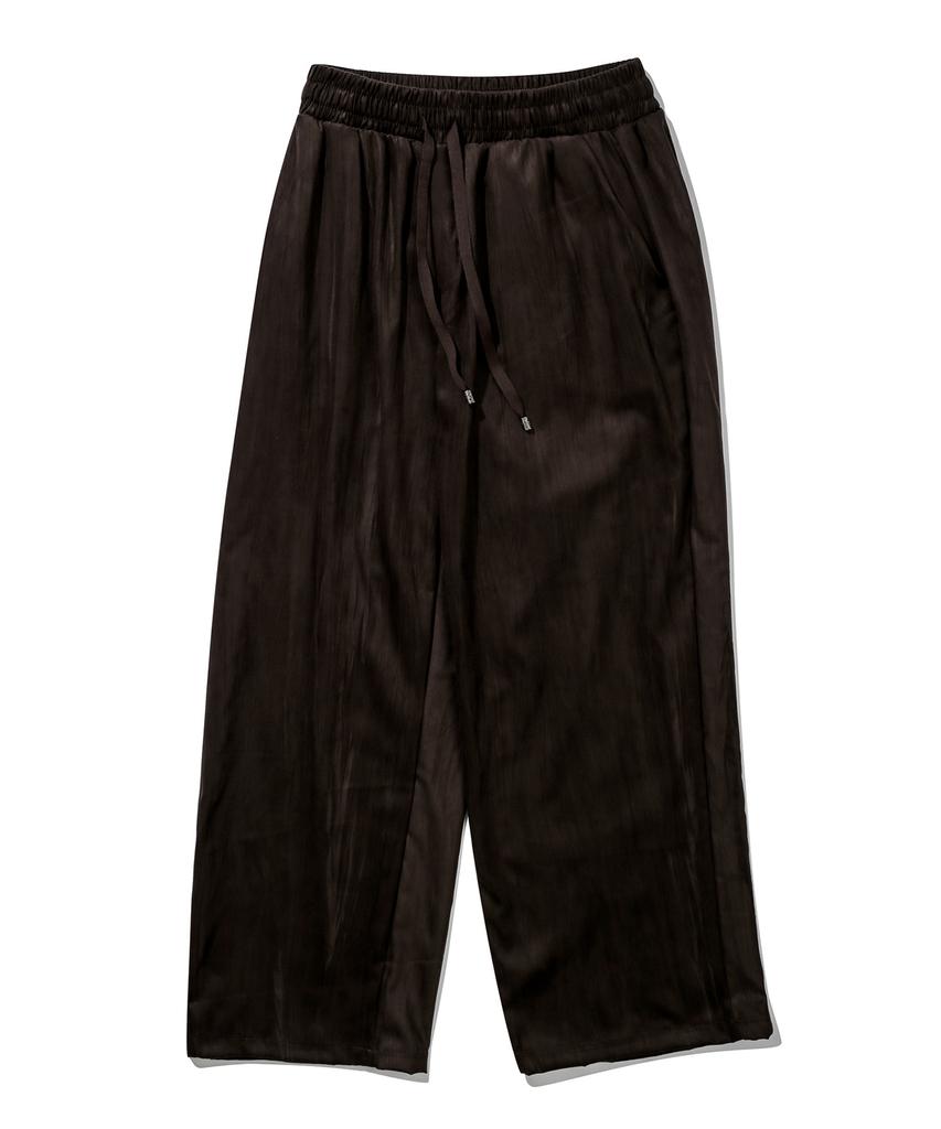 TRIP LE SENS Unisex Suede Pleated Pants_Brown