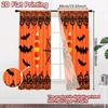 2D FLAT PRINTING 2pcs Curtains (Without Rod) Halloween Candy and Bats Easter Festival Popular Curtains&Drapes Versatile