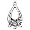 Bohemian Water Drop Heart Double Hole Ethnic Earrings Alloy Jewelry