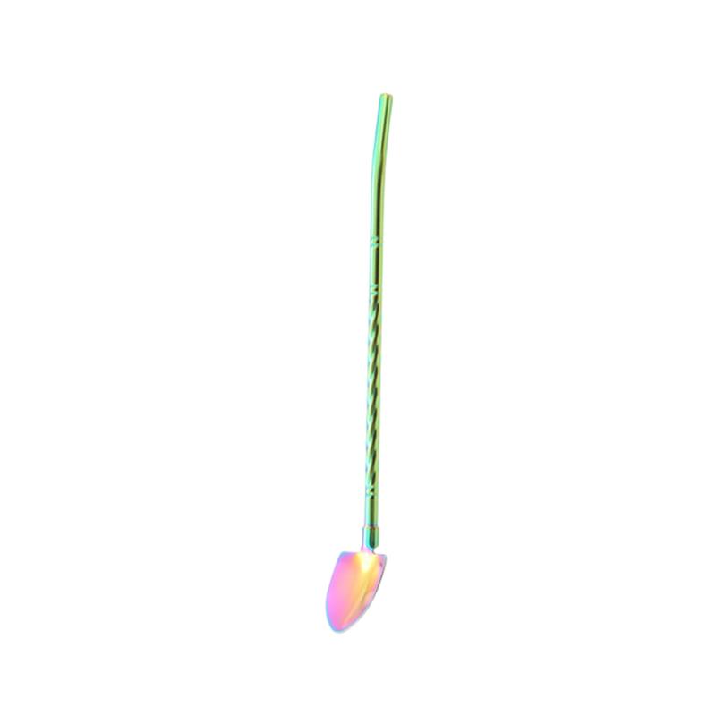 Barware Drinking Spoon Straws, Stainless Steel, Innovative Shovel Shape for Ice Cream & Kitchen Use