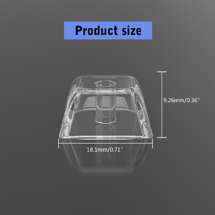 5/10pcs 1U Keycaps Set XDA Height Transparent with Backlit For Personalizing Mechanical Keyboards Enhances Typing
