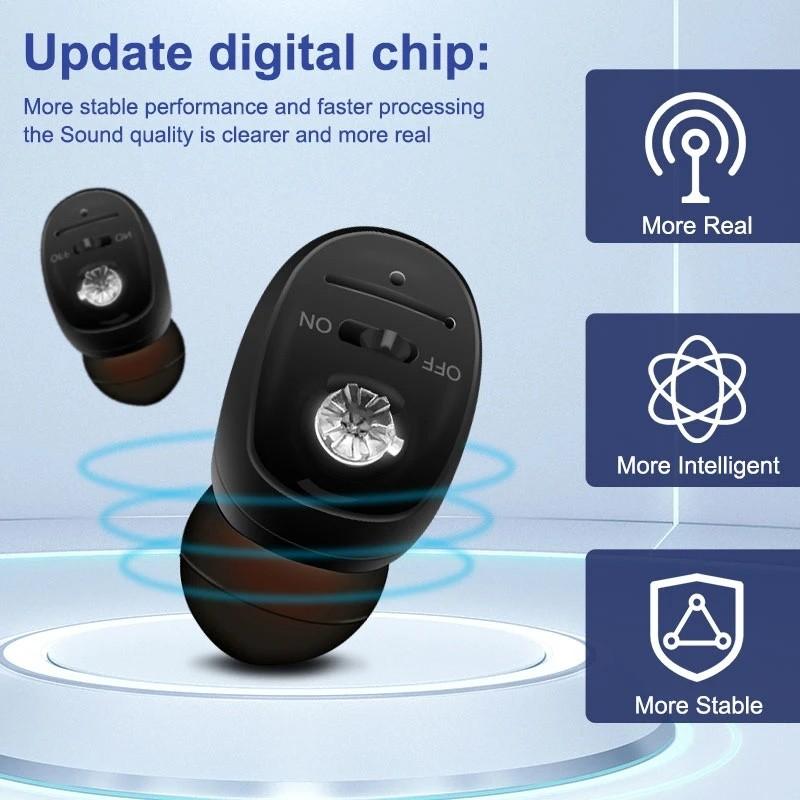 Mini Magnetic Charging Hearing Aid Portable High Power Elderly Audiphones Digital Invisible Hearing Amplifier