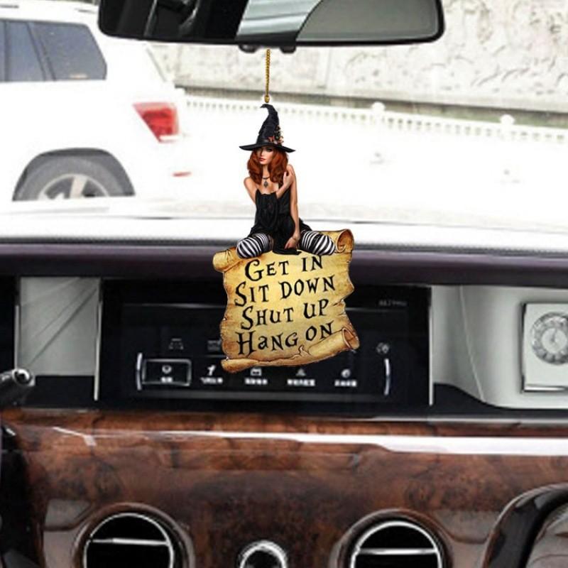 Bunter Acryl Hexenanhänger Auto Hängedekoration für Schlüssel oder Rucksackzubehör