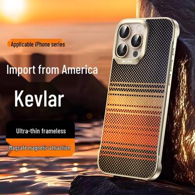 Aimeichen Pravý Kevlar Magsafe Aramidové Vlákno Pouzdro na Telefon pro iPhone 16 Série