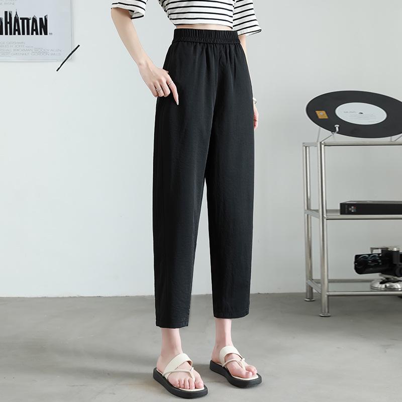 

Women s 2024 Purple Ice Silk Quick-Dry Harem Pants - Summer Thin, Petite, Loose, Textured Style 4XL (78-88kg)