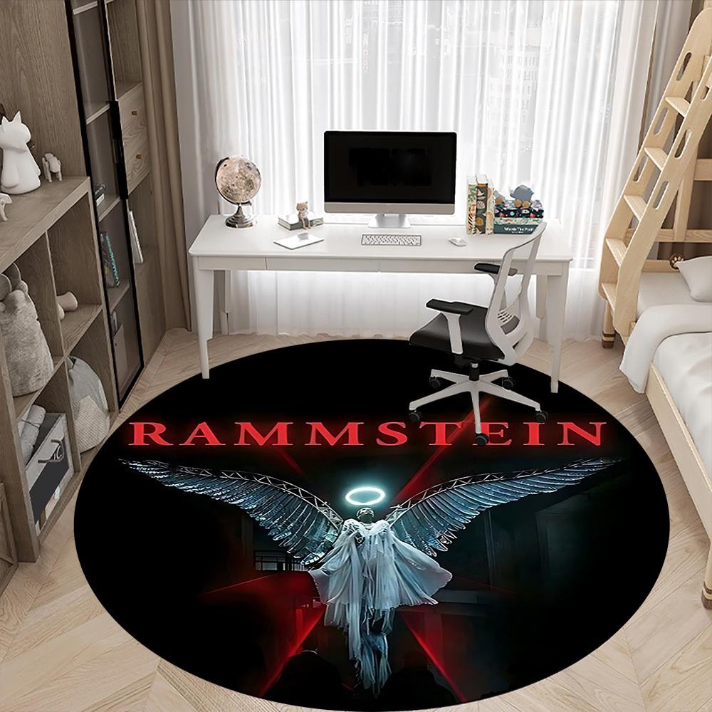 

1pc Rammstein Carpet, Round Non-Slip Durable Large Size Office Carpet, Suitable for Office, Beautiful Decoration 100cm