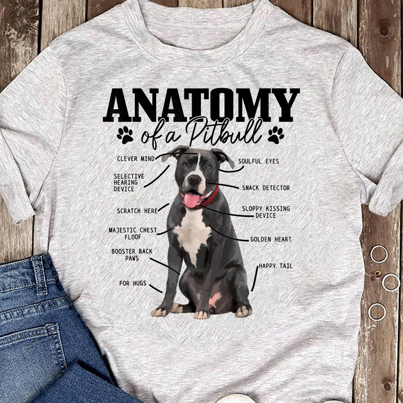 Anatomy Of A Pitbull Dog Funny Cute Pitbull Mom Pitbull Dad T-Shirt - Pitbull Mom Lovers - Mother s Day M
