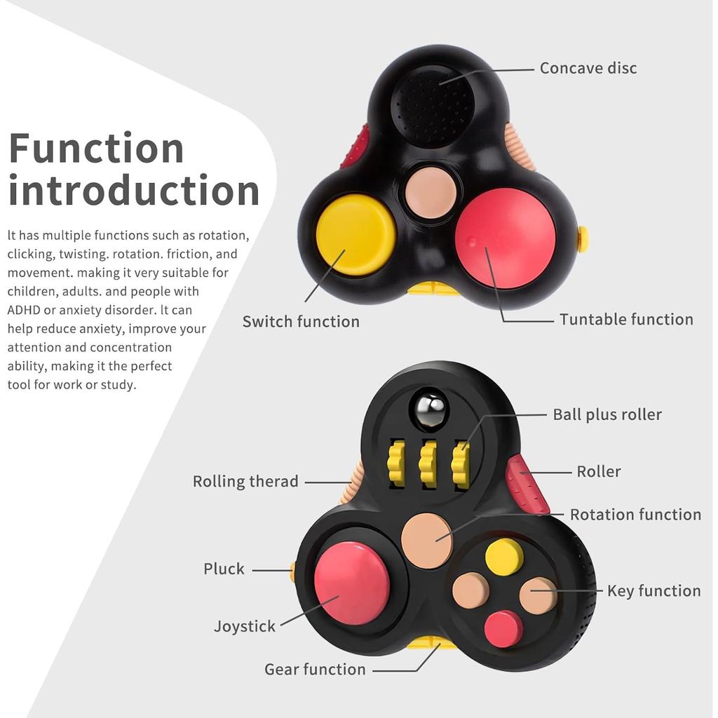 Fidget Toys, Fidget Pad Fidgets, Autism Figette Cubes, Cool Fidget Clicker Controller Desk Toys, Anxiety Relief Stress ADHD Toys, Sensory Fidget Cubes