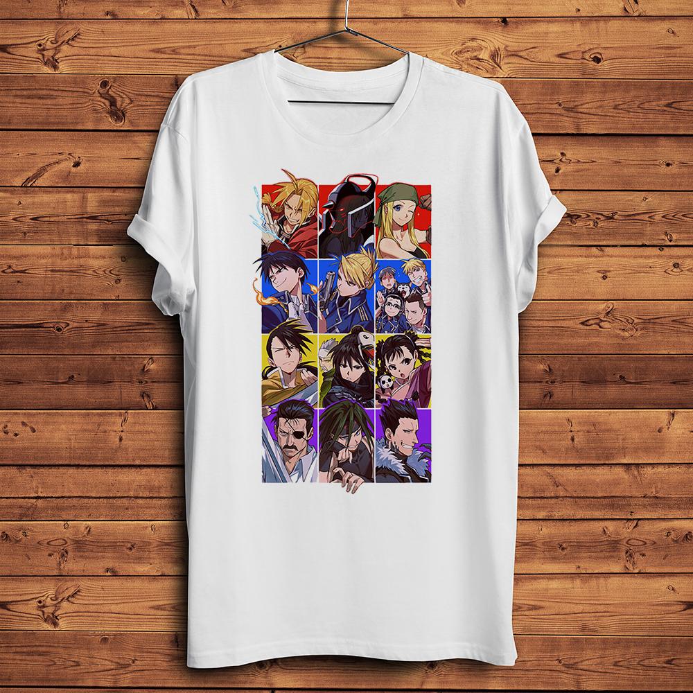 

Funny FMA Alchemist crew Edward Alphonse Elric Unisexga t shirtUnisex streetwear tshirtunisex white casual Teenocracking print S