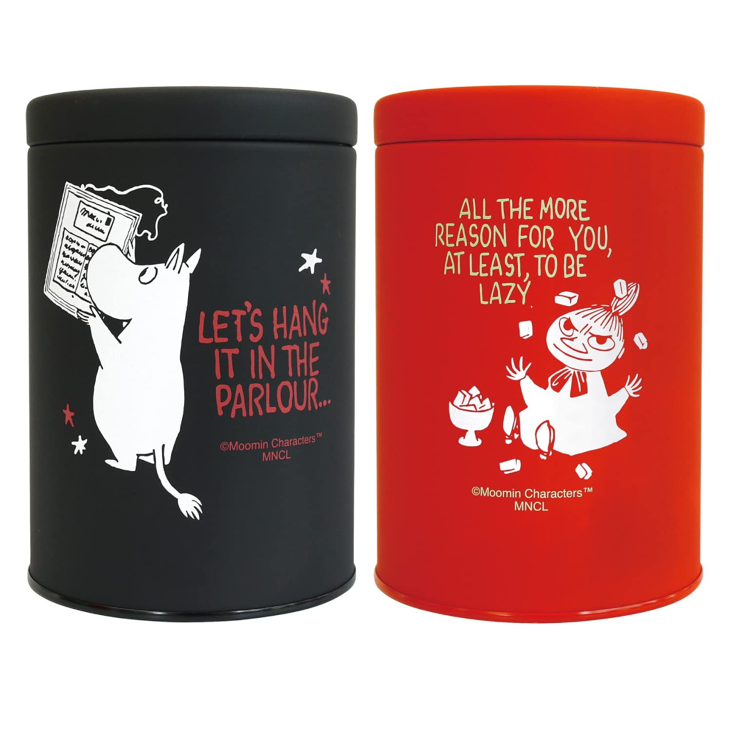 

MOOMIN Maruei Nissan Fabori Кофейный подарочный набор из маленького контейнера с герметичной емкостью для хранения, 2 шт., влагозащитной банки, 200-250 г (Муми-тролль + Мой)