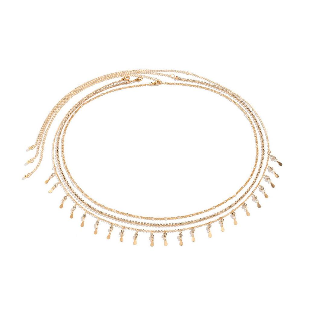 Butterfly Rhinestone Tassel Multi-Layer Body Chain