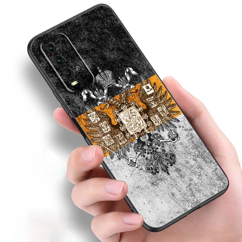 

Силиконовый чехол для телефона с эмблемой российского флага для Xiaomi Redmi Note 11 10 9 8 Pro 11T 10T 10S 9S 8T 9 9A 9C 9T, черный чехол Redmi Note 11 Pro